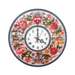 Stained Glass Wall Clock Floral Design Model Negar