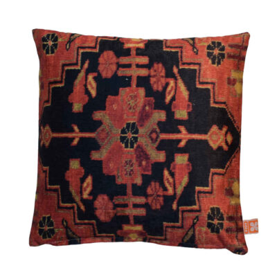 Ethnic Velvet Cushion Cover – Printed Jajim Design (Set of 2)