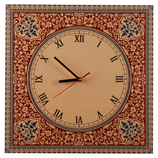 Handcrafted Persian Wooden Wall Clock Model Slimi