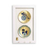 Decorative Wooden Wall Key Holder with the Deign Cheshm nazar