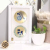 Decorative Wooden Wall Key Holder with the Deign Cheshm nazar