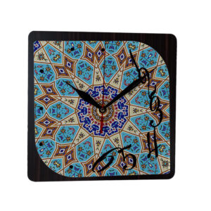 Persian Wooden Wall Clock Model Fariba