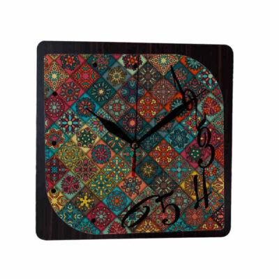 Persian-Inspired Analog Patterned Wall Clock – Kian