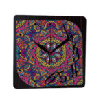 Persian-Inspired Analog Patterned Wall Clock – Sarvar