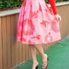 Pink Persian Women Skirt Model Floral