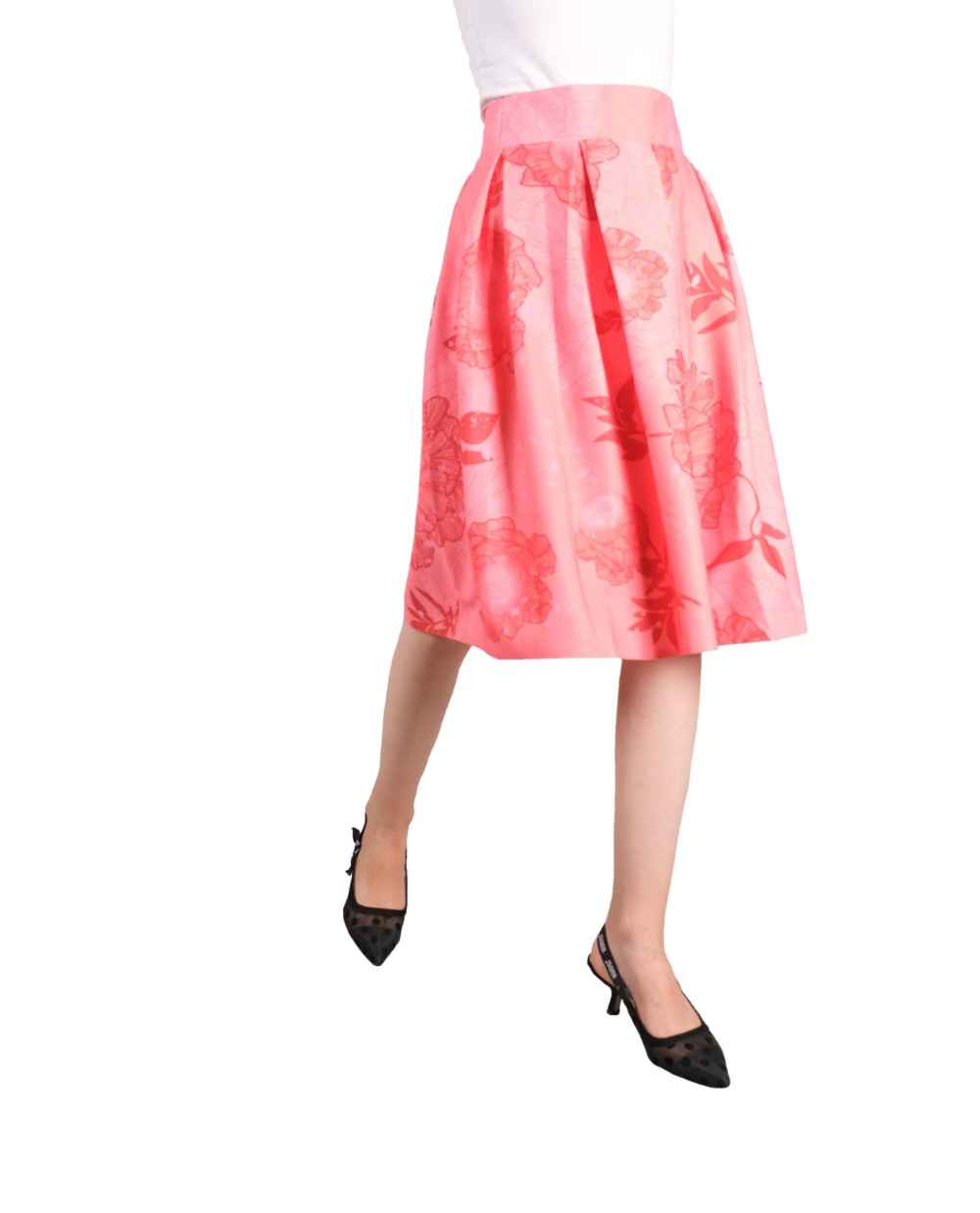 Pink Persian Women Skirt Model Floral