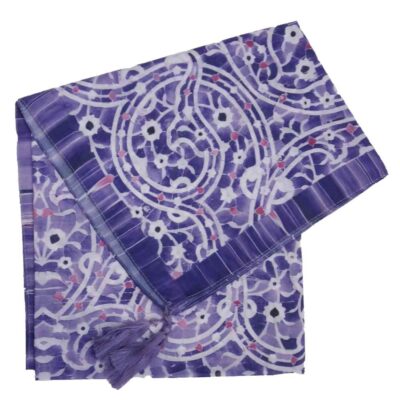 Artistic Print Summer Scarf for Women – Luxe and Vibrant Baharan Design