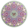 Stained Glass Wall Clock Floral Pattern Nasim