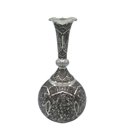 Handcrafted Persian Engraved Copper Vase Decorative with Kian Design – Set of 2