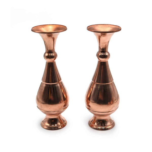 Set of 2 Handcrafted Hammered Decorative Copper Vase Tara