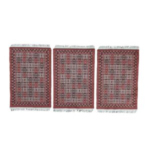 Set of 3 Rug Style Under Plate Mat Model Arg