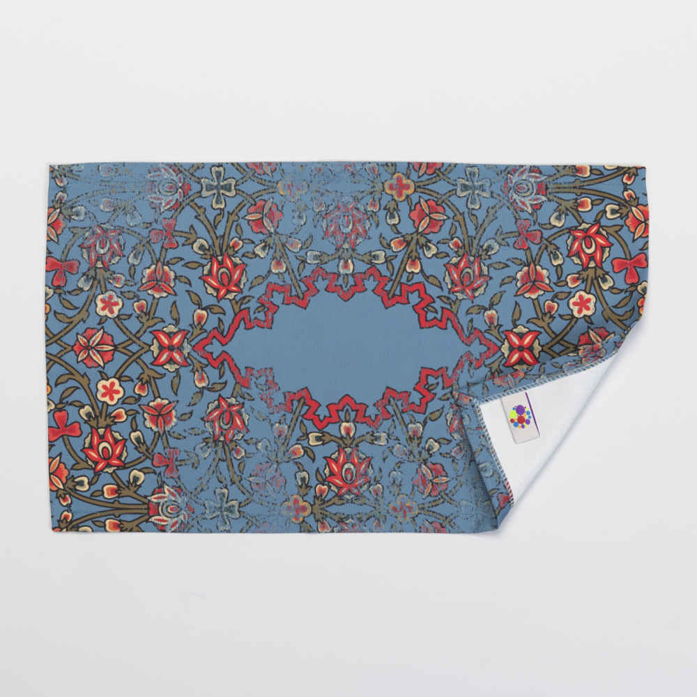 Set of 4 Blue Fabric Placemats Under the Plate – Model Sama