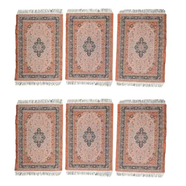Set of 6 Polyester Fabric Placemats – Rug Style Model Almas