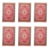 Set of 6 Polyester Fabric Placemats – Rug Style Model Laleh
