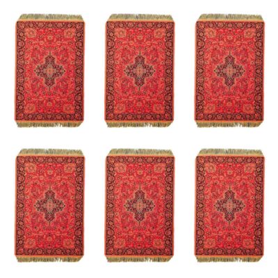 Set of 6 Polyester Fabric Placemats – Rug Style Model Rana
