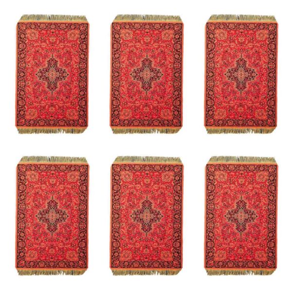 Set of 6 Polyester Fabric Placemats – Rug Style Model Rana