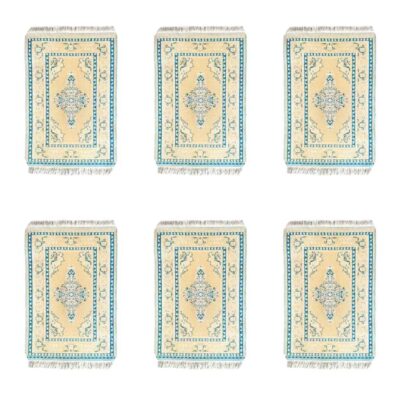 Set of 6 Polyester Fabric Placemats – Rug Style Model Sahra