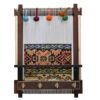 Handcrafted Persian Wooden Wall Key Holder - Carpet Weaving Machine