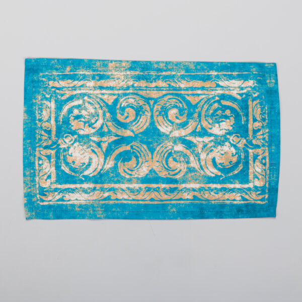 Turquoise Fabric Under the Plate Set Model Firoozeh