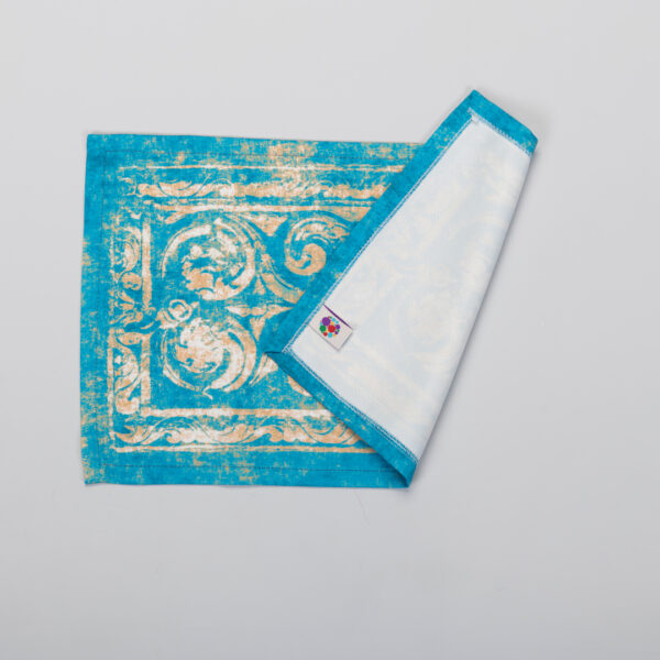 Turquoise Fabric Under the Plate Set Model Firoozeh