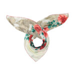 Floral Print Silk Scarf for Women - Luxe and Vibrant Sarvin Design