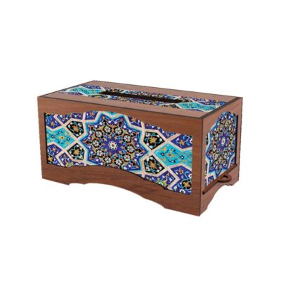 Rustic Wooden Tissue Box Cover – Tile Design