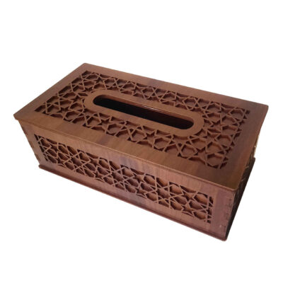 Rustic Wooden Tissue Box Cover – Traditional Design