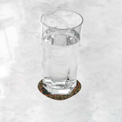Drink Coaster Set With Persian Inspired Artistic Design Gol