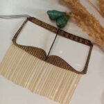 Handcrafted Rhinestone Battoulah Mask - Gulf Burqa Golden Model