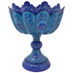 Decorative Copper Bowl Hand-Painted With Persian Minakari Enamel Gohar
