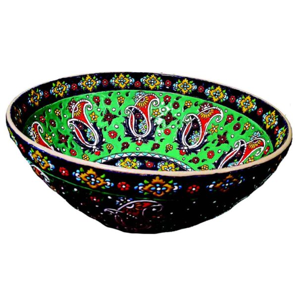 Persian Handmade Decorative Minakari Pottery Bowl Model Eslimi