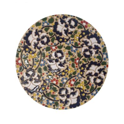 Persian Handmade Decorative Minakari Pottery Bowl & Plate Model Mahan