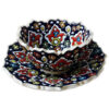 Handmade Decorative Minakari Pottery Bowl & Plate Model Zina