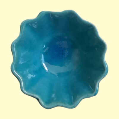 Handmade Decorative Blue Pottery Bowl Model Pouya