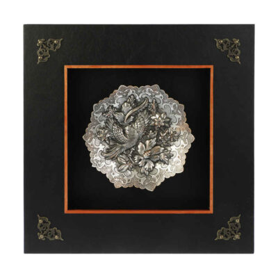 Handmade Framed Persian Engraved Copper Art Arman