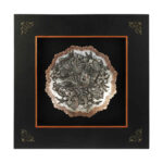 Handmade Framed Persian Engraved Copper Art Baharan