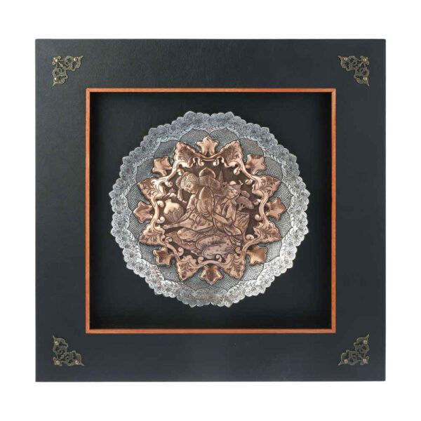 Handmade Framed Persian Engraved Copper Art Miniature
