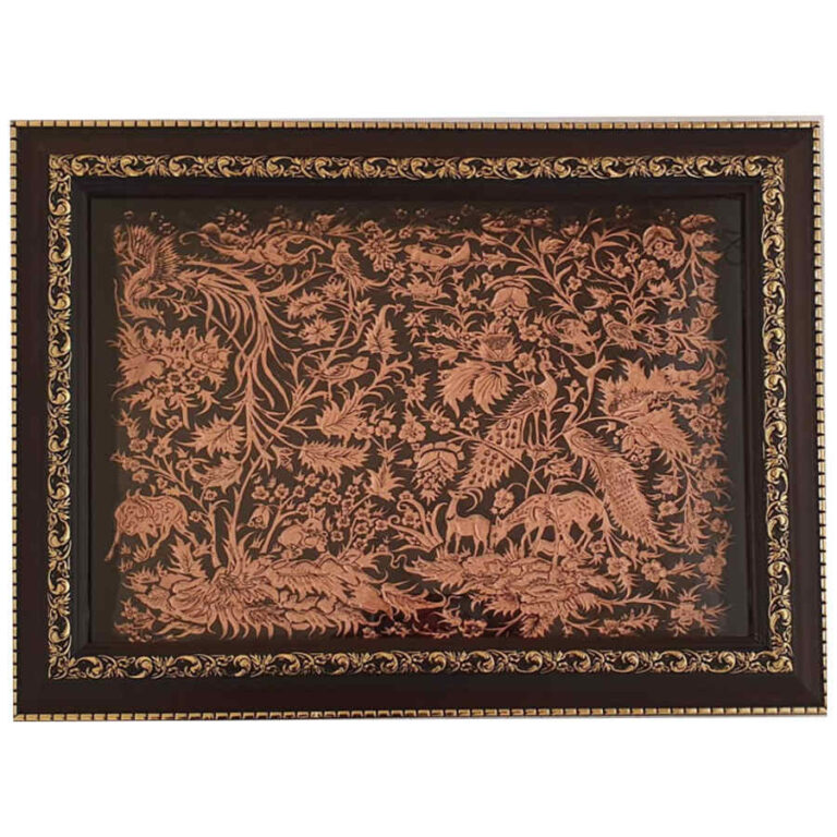 Engraved Persian Copper Wall Art Model Zina ShopiPersia