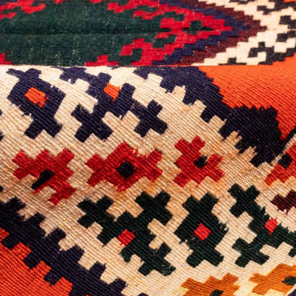 Persian Wool Kilim Rug Handwoven in Fars Traditional Aidin