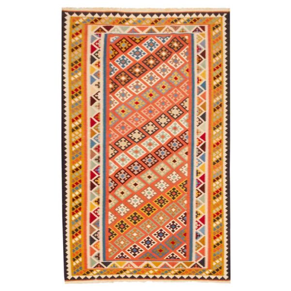 Persian Wool Kilim Rug Handwoven in Fars Traditional Alay