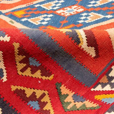 Persian Wool Kilim Rug Handwoven in Fars Traditional Ana