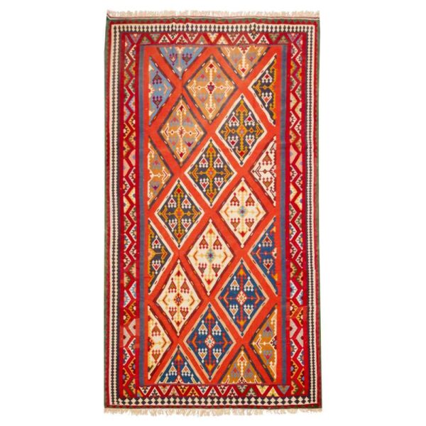 Persian Wool Kilim Rug Handwoven in Fars Traditional Ana