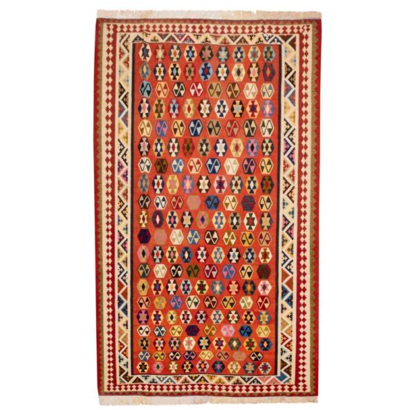 Persian Wool Kilim Rug Handwoven in Fars Traditional Anil