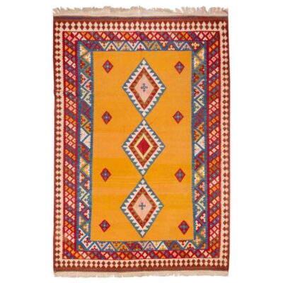 Persian Wool Kilim Rug Handwoven in Fars Traditional Arman