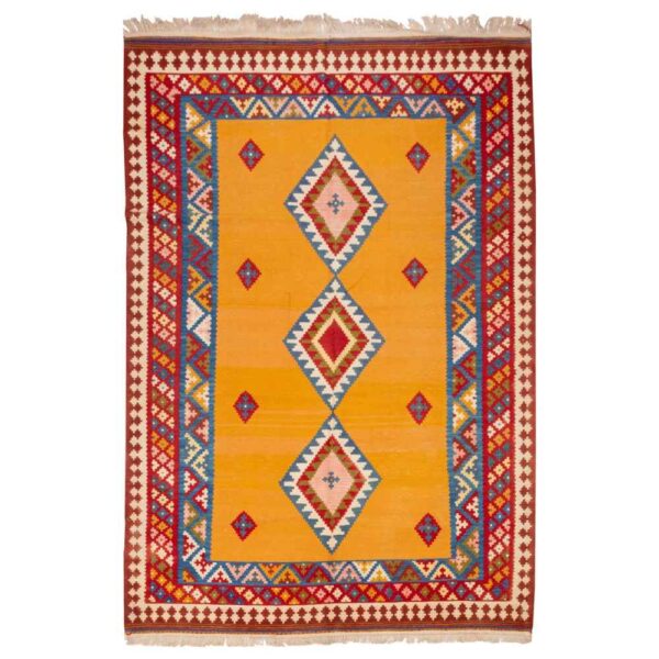 Persian Wool Kilim Rug Handwoven in Fars Traditional Arman