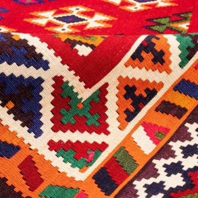 Persian Wool Kilim Rug Handwoven in Fars Traditional Arsalan