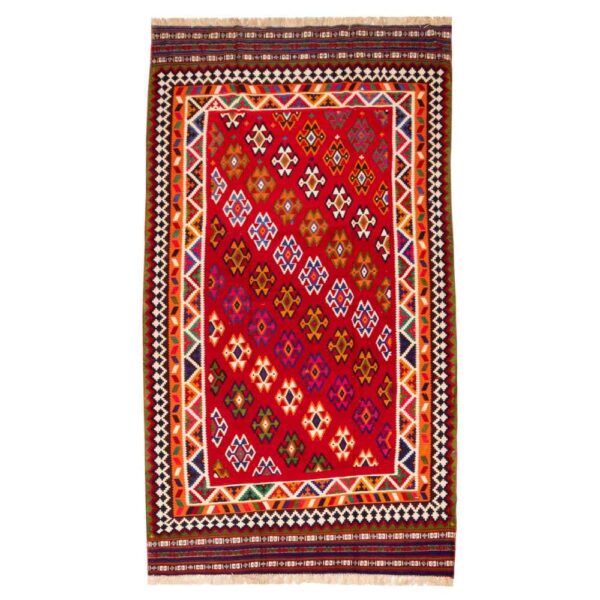 Persian Wool Kilim Rug Handwoven in Fars Traditional Arsalan