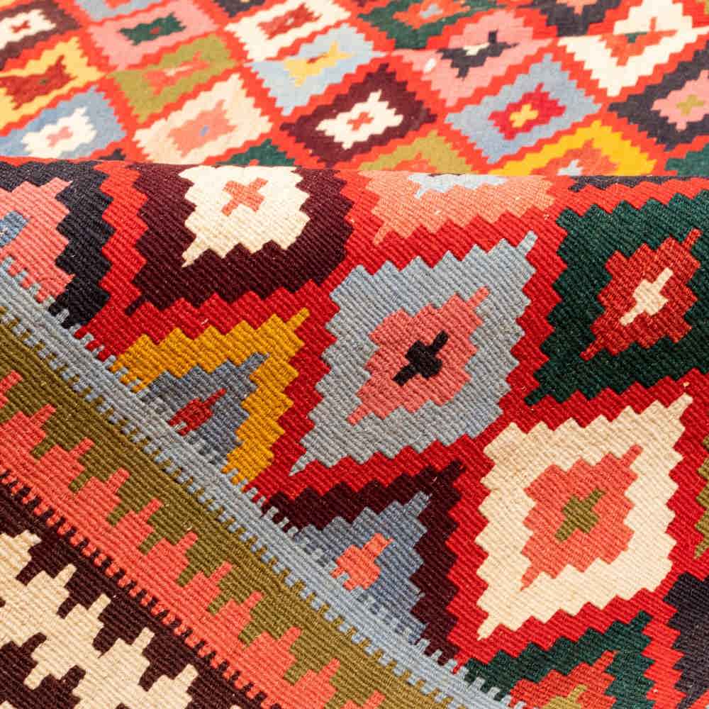 Persian Wool Kilim Rug Handwoven in Fars Traditional Atila