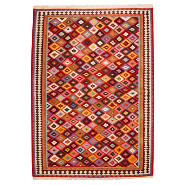 Persian Wool Kilim Rug Handwoven in Fars Traditional Atila