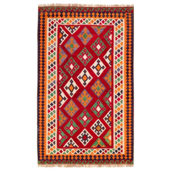 Persian Wool Kilim Rug Handwoven in Fars Traditional Babak